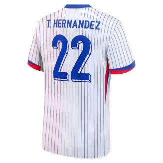 Frankrijk Theo Hernandez #22 Uitshirt EK 2024 Voetbalshirts Korte Mouw
