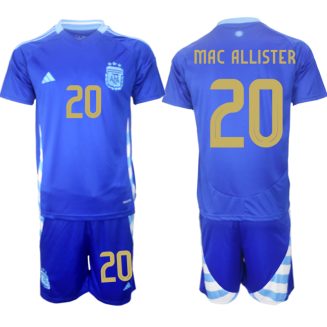 Goedkope Argentinië Alexis Mac Allister #20 Uitshirt Copa América 2024 Voetbalshirts 2024/25 Korte Mouw (+ Korte broeken) Kopen