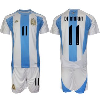 Goedkope Argentinië Angel Di Maria #11 Thuisshirt Copa América 2024 Voetbalshirts 2024/25 Korte Mouw (+ Korte broeken) Kopen
