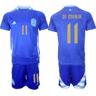 Goedkope Argentinië Angel Di Maria #11 Uitshirt Copa América 2024 Voetbalshirts 2024/25 Korte Mouw (+ Korte broeken) Kopen