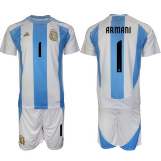 Goedkope Argentinië Franco Armani #1 Thuisshirt Copa América 2024 Voetbalshirts 2024/25 Korte Mouw (+ Korte broeken) Kopen