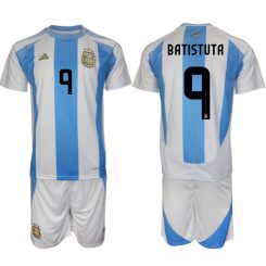 Goedkope Argentinië Gabriel Batistuta #9 Thuisshirt Copa América 2024 Voetbalshirts 2024/25 Korte Mouw (+ Korte broeken) Kopen