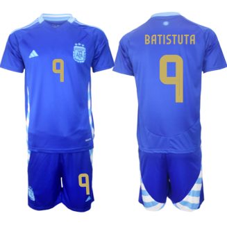 Goedkope Argentinië Gabriel Batistuta #9 Uitshirt Copa América 2024 Voetbalshirts 2024/25 Korte Mouw (+ Korte broeken) Kopen
