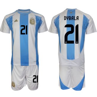 Goedkope Argentinië Paulo Dybala #21 Thuisshirt Copa América 2024 Voetbalshirts 2024/25 Korte Mouw (+ Korte broeken) Kopen