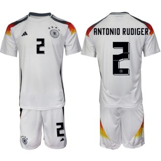 Goedkope Duitsland Antonio Rudiger #2 Thuisshirt EK 2024 Voetbalshirts 2024/25 Korte Mouw (+ Korte broeken) Kopen