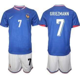 Goedkope Frankrijk Antoine Griezmann #7 Thuisshirt EK 2024 Voetbalshirts 2024/25 Korte Mouw (+ Korte broeken) Kopen