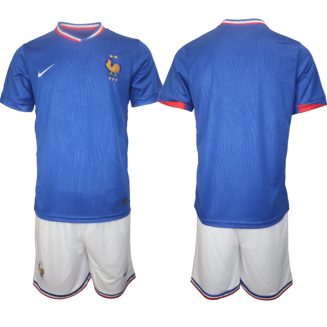 Goedkope Frankrijk Thuisshirt EK 2024 Voetbalshirts 2024/25 Korte Mouw (+ Korte broeken) Kopen
