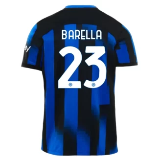 Inter Milan Nicolo Barella #23 Thuisshirt 2023-2024 Voetbalshirts Korte Mouw