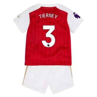 Kids Arsenal Kieran Tierney #3 Thuisshirt 2023-2024 Voetbalshirts Korte Mouw (+ Korte broeken)