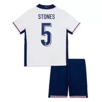 Kids Engeland John Stones #5 Thuisshirt EK 2024 Voetbalshirts Korte Mouw (+ Korte broeken)