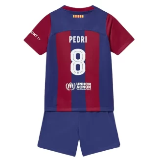Kids FC Barcelona Pedri #8 Thuisshirt Voetbalshirts Korte Mouw (+ Korte broeken)