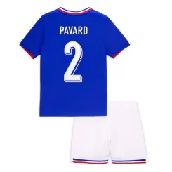 Kids Frankrijk Benjamin Pavard #2 Thuisshirt EK 2024 Voetbalshirts Korte Mouw (+ Korte broeken)