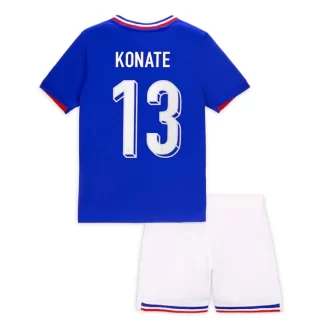 Kids Frankrijk Ibrahima Konate #13 Thuisshirt EK 2024 Voetbalshirts Korte Mouw (+ Korte broeken)