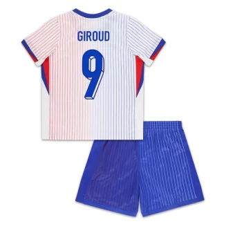 Kids Frankrijk Olivier Giroud #9 Uitshirt EK 2024 Voetbalshirts Korte Mouw (+ Korte broeken)