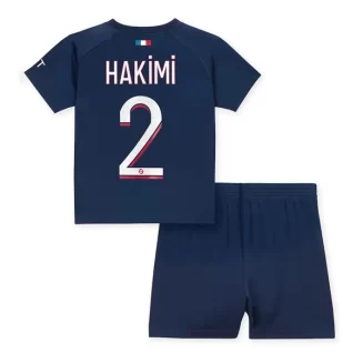 Kids Paris Saint Germain PSG Achraf Hakimi #2 Thuisshirt 2023-2024 Voetbalshirts Korte Mouw (+ Korte broeken)