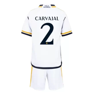 Kids Real Madrid Daniel Carvajal #2 Thuisshirt 2023-2024 Voetbalshirts Korte Mouw (+ Korte broeken)