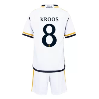 Kids Real Madrid Toni Kroos #8 Thuisshirt 2023-2024 Voetbalshirts Korte Mouw (+ Korte broeken)