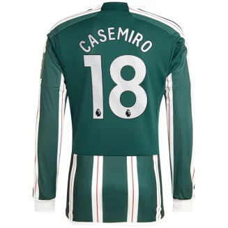 Manchester United Casemiro #18 Uitshirt 2023-2024 Voetbalshirts Lange Mouwen