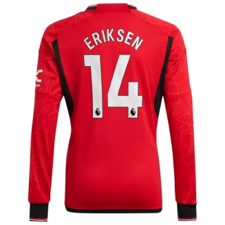 Manchester United Christian Eriksen #14 Thuisshirt 2023-2024 Voetbalshirts Lange Mouwen