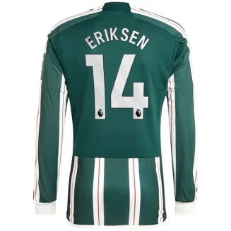 Manchester United Christian Eriksen #14 Uitshirt 2023-2024 Voetbalshirts Lange Mouwen