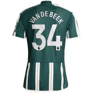 Manchester United Donny van de Beek #34 Uitshirt 2023-2024 Voetbalshirts Korte Mouw