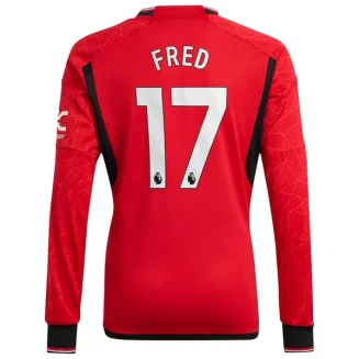Manchester United Fred #17 Thuisshirt 2023-2024 Voetbalshirts Lange Mouwen
