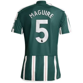 Manchester United Harry Maguire #5 Uitshirt 2023-2024 Voetbalshirts Korte Mouw