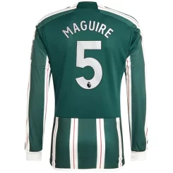 Manchester United Harry Maguire #5 Uitshirt 2023-2024 Voetbalshirts Lange Mouwen