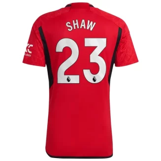 Manchester United Luke Shaw #23 Thuisshirt 2023-2024 Voetbalshirts Korte Mouw
