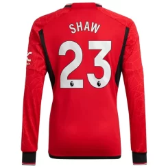 Manchester United Luke Shaw #23 Thuisshirt 2023-2024 Voetbalshirts Lange Mouwen