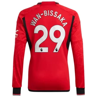 Manchester United Wan-Bissaka #29 Thuisshirt 2023-2024 Voetbalshirts Lange Mouwen