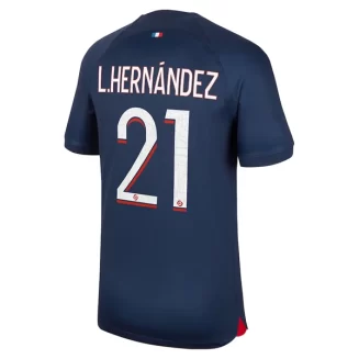 Paris Saint Germain PSG Lucas Hernández #21 Thuisshirt 2023-2024 Voetbalshirts Korte Mouw