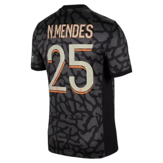 Paris Saint Germain PSG Nuno Mendes #25 Derde Shirt 2023-2024 Voetbalshirts Korte Mouw