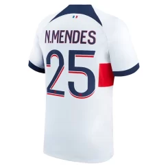 Paris Saint Germain PSG Nuno Mendes #25 Uitshirt 2023-2024 Voetbalshirts Korte Mouw