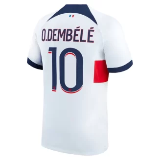 Paris Saint Germain PSG Ousmane Dembele #10 Uitshirt 2023-2024 Voetbalshirts Korte Mouw