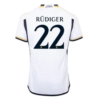 Real Madrid Antonio Rudiger #22 Thuisshirt 2023-2024 Voetbalshirts Korte Mouw