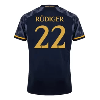 Real Madrid Antonio Rudiger #22 Uitshirt 2023-2024 Voetbalshirts Korte Mouw