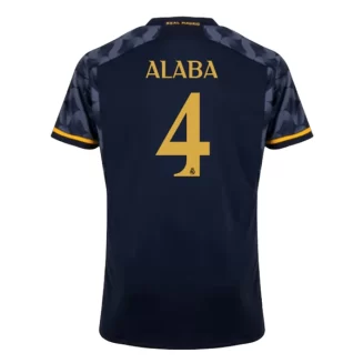 Real Madrid David Alaba #4 Uitshirt 2023-2024 Voetbalshirts Korte Mouw