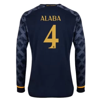Real Madrid David Alaba #4 Uitshirt 2023-2024 Voetbalshirts Lange Mouwen