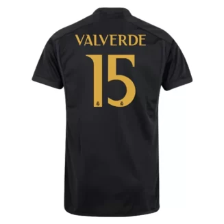 Real Madrid Federico Valverde #15 Derde Shirt 2023-2024 Voetbalshirts Korte Mouw