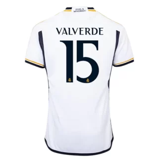 Real Madrid Federico Valverde #15 Thuisshirt 2023-2024 Voetbalshirts Korte Mouw