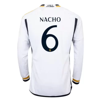 Real Madrid Nacho #6 Thuisshirt 2023-2024 Voetbalshirts Lange Mouwen