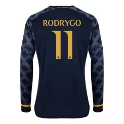 Real Madrid Rodrygo #11 Uitshirt 2023-2024 Voetbalshirts Lange Mouwen