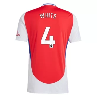 Arsenal Ben White #4 Thuisshirt 2024-2025 Voetbalshirts Korte Mouw