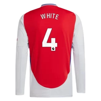Arsenal Ben White #4 Thuisshirt 2024-2025 Voetbalshirts Lange Mouwen