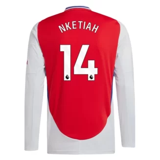 Arsenal Eddie Nketiah #14 Thuisshirt 2024-2025 Voetbalshirts Lange Mouwen