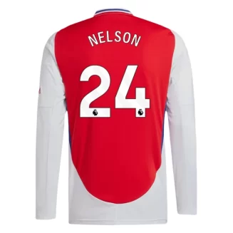 Arsenal Reiss Nelson #24 Thuisshirt 2024-2025 Voetbalshirts Lange Mouwen