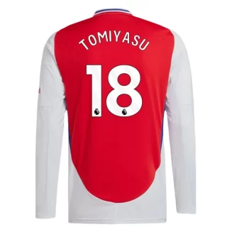 Arsenal Takehiro Tomiyasu #18 Thuisshirt 2024-2025 Voetbalshirts Lange Mouwen