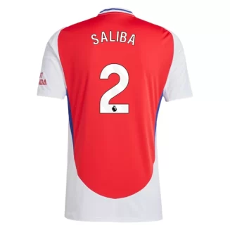 Arsenal William Saliba #2 Thuisshirt 2024-2025 Voetbalshirts Korte Mouw