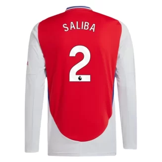 Arsenal William Saliba #2 Thuisshirt 2024-2025 Voetbalshirts Lange Mouwen